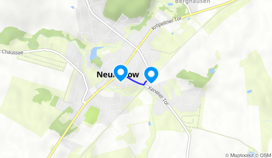 Kartenausschnitt Bahnhof Neubukow